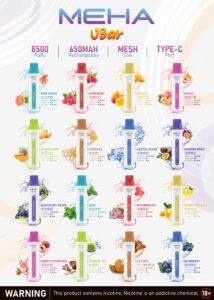 MEHA 拋棄式電子煙 8500Puffs 怪獸續航 高還原真實口感 多樣口味選擇 2 meha
